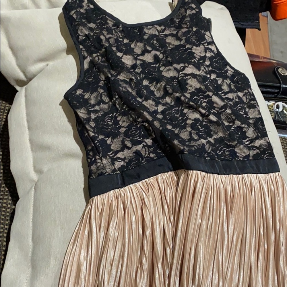 Black and gold dress